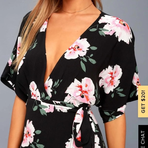 Lulus Dresses & Skirts - Lulus floral wrap dress. New with tags!